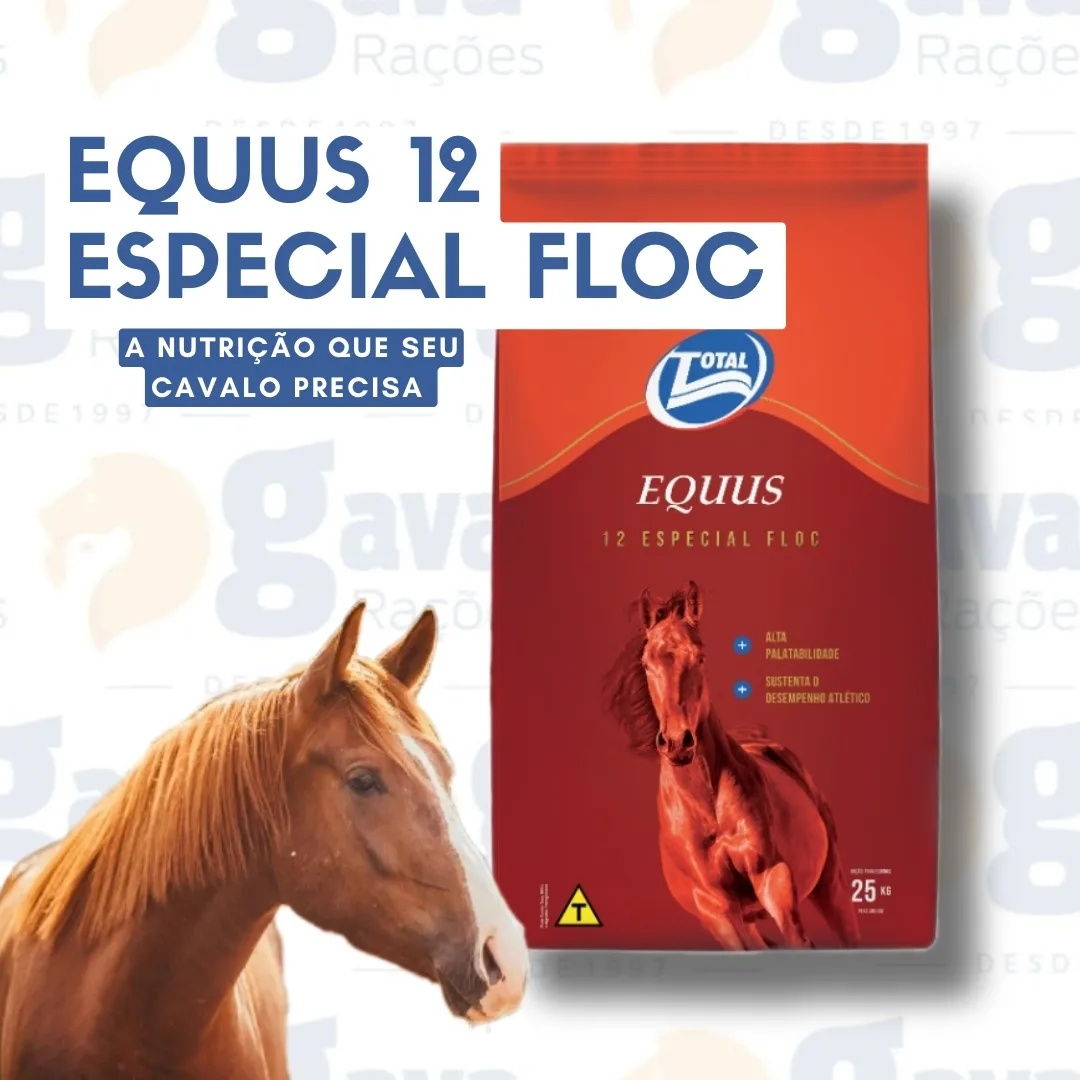 Ração Equus 12 Especial Floc para cavalos