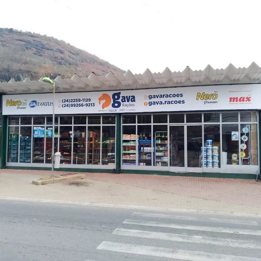 Fachada da loja Gava Rações em Posse, Petrópolis